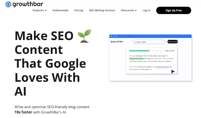 GrowthBar - AI Writing Tool for Bloggers