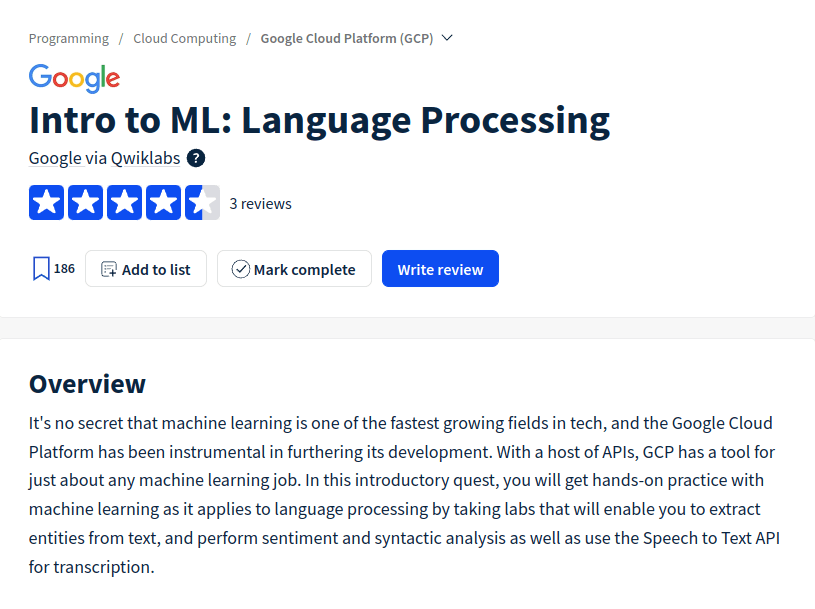 Introduction to ML: Language Processing