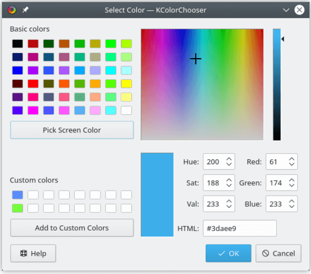 KColorChooser - A Small Utility to Select Color