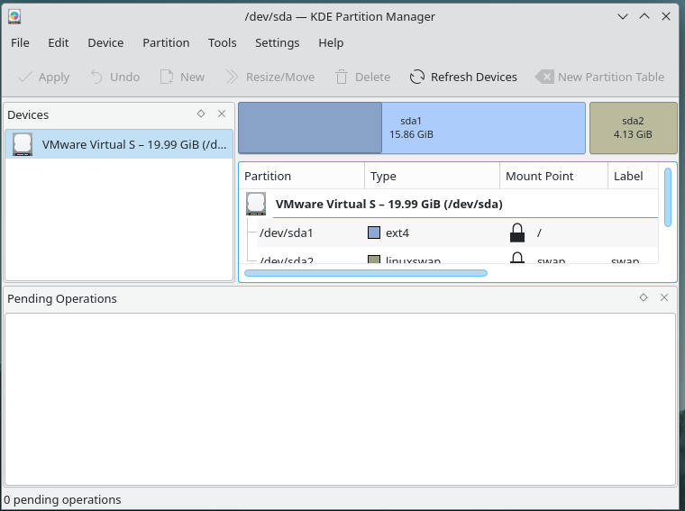 KDE Partition Manager