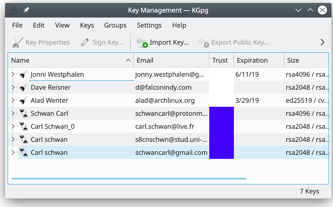 KGpg - Simple Interface for GnuPG