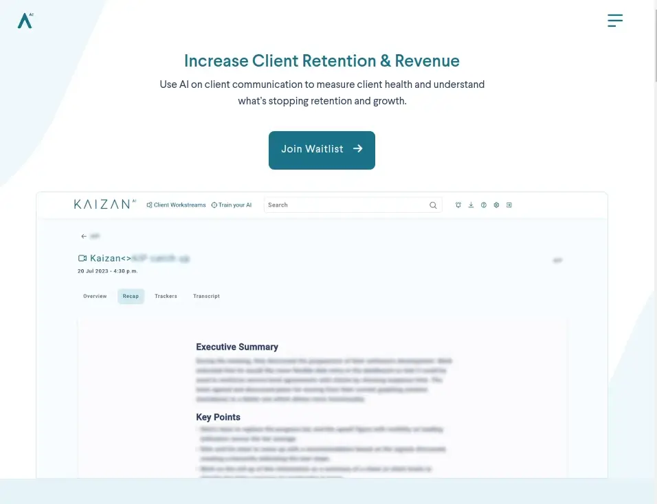 Kaizan - Client Intelligence Platform