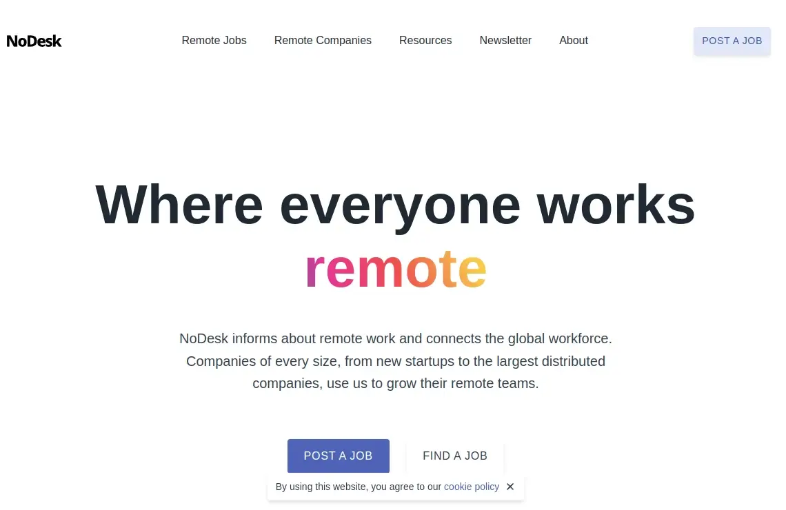 NoDesk - Where Everyone Works Remote