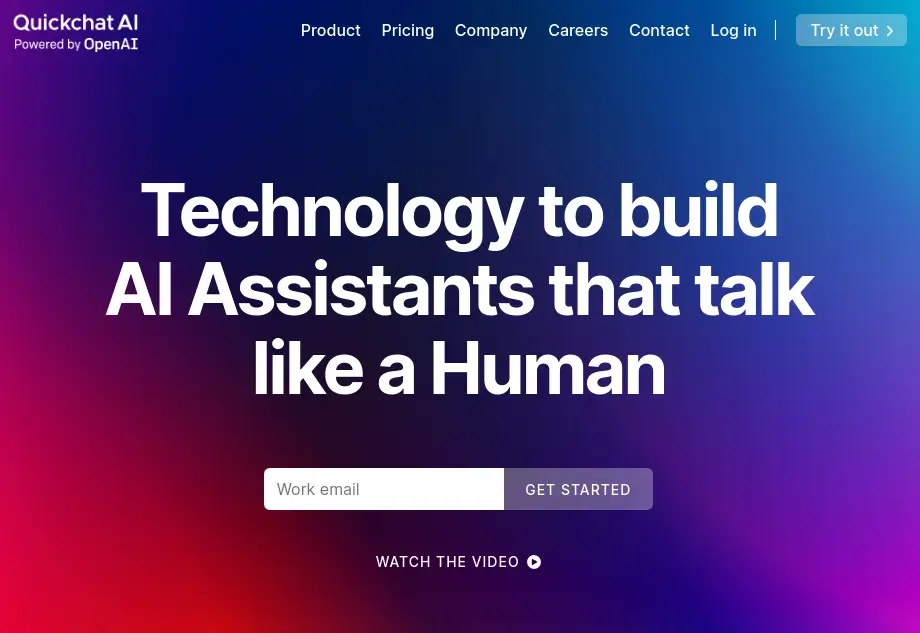 Quickchat - Technology to Build AI Assistants