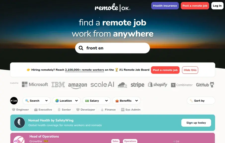 RemoteOk - Remote Job Board