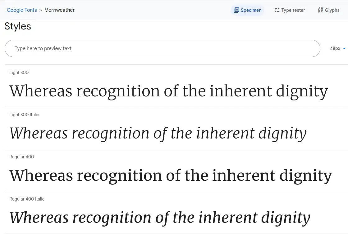 Merriweather - Classic Serif Font