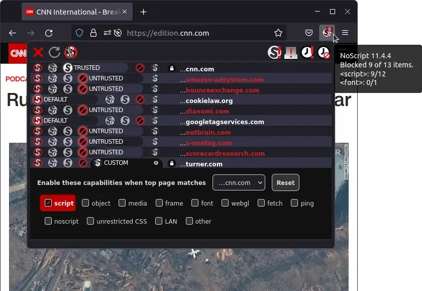 NoScript - Browser Extension
