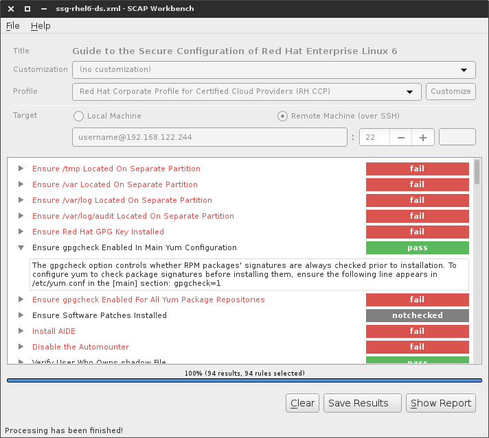 OpenScap - Vulnerability and Compliance Scanner