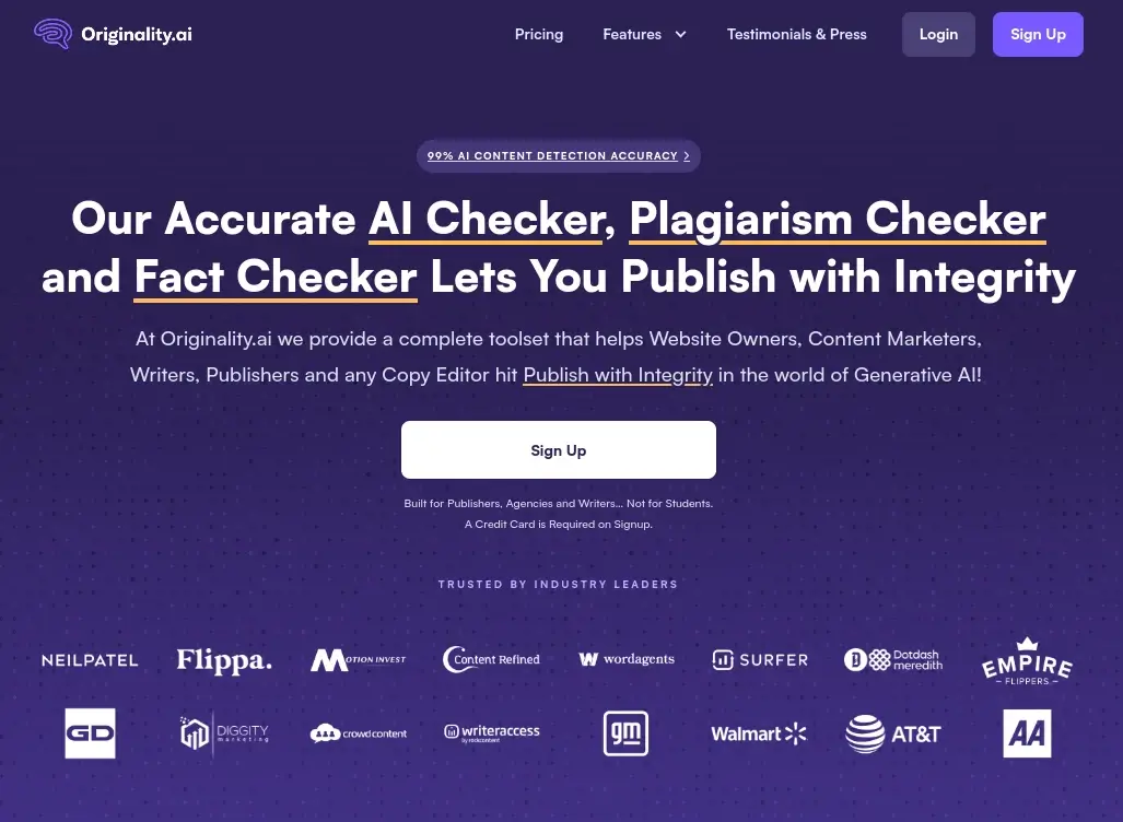Originality.ai - Accurate AI and Plagiarism Checker