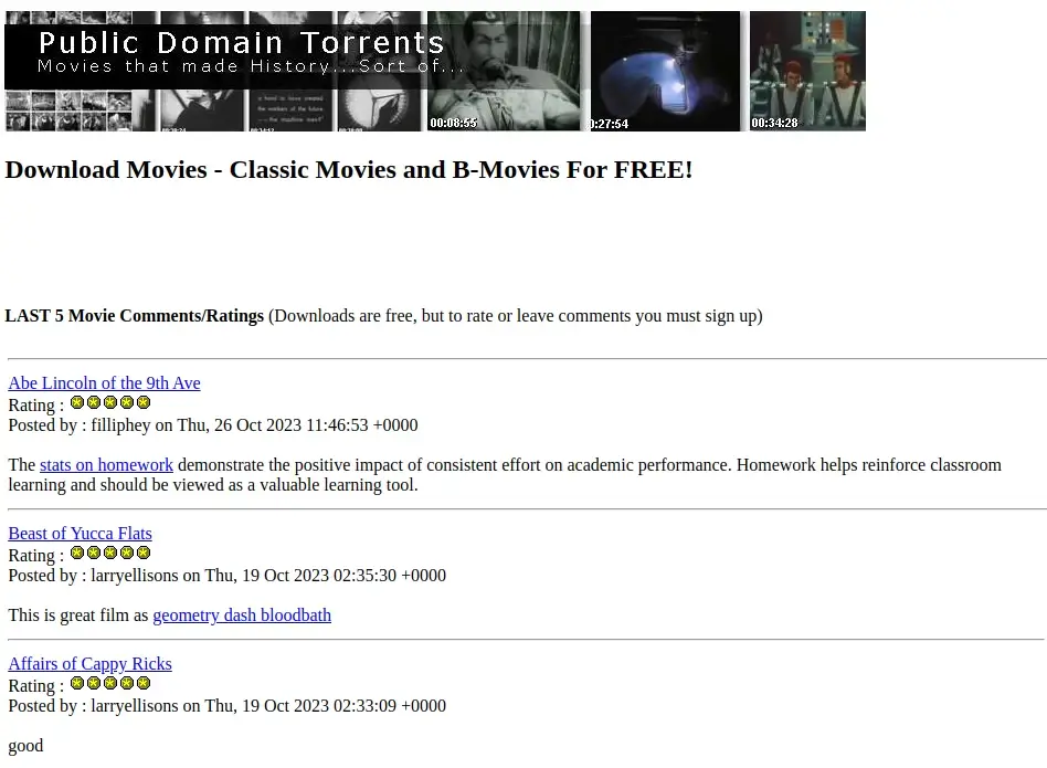 Public Domain Torrent
