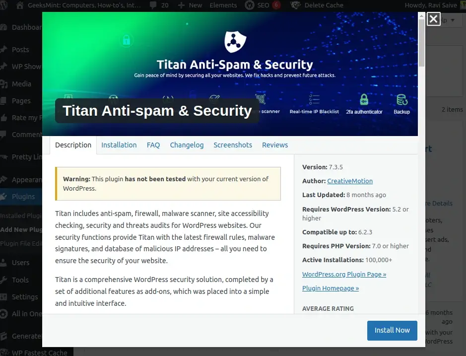 Titan Anti-spam & Security Plugin