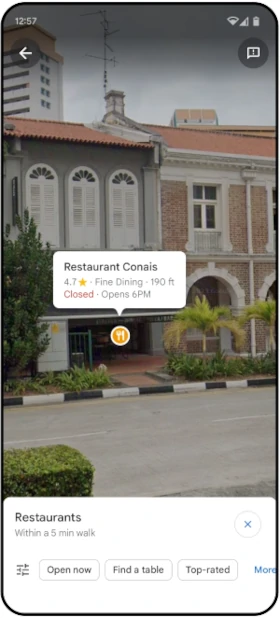 Lens View in Google Maps
