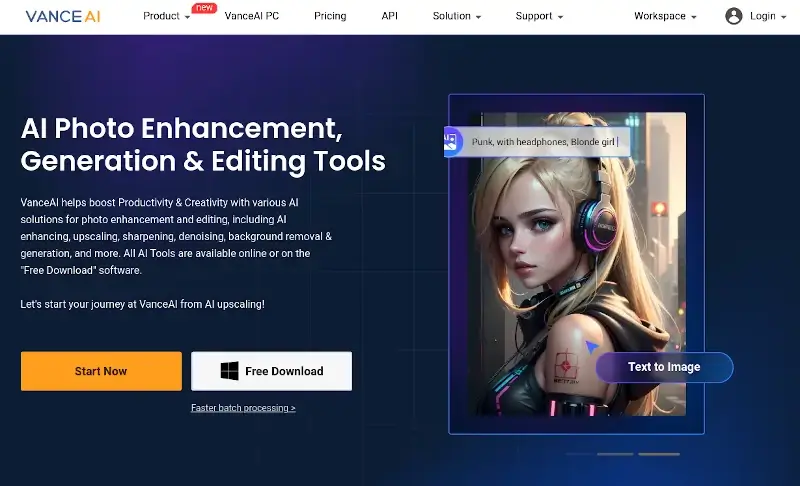 VanceAI - AI Photo Enhancement