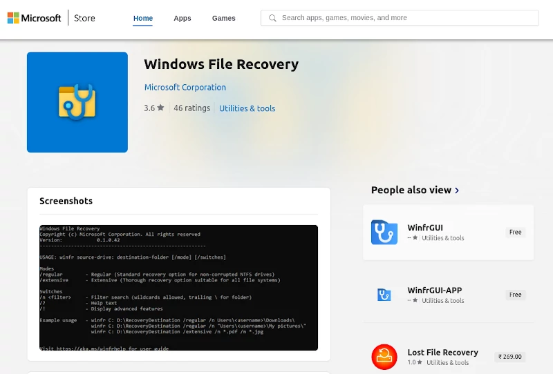 Windows File Recovery