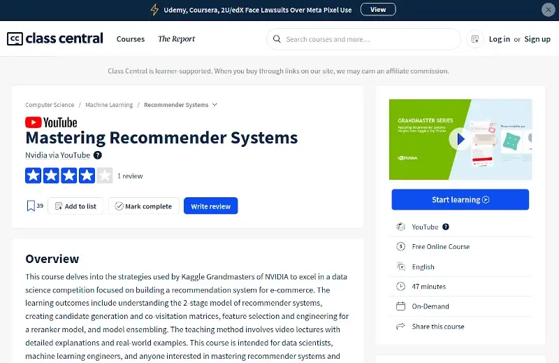 Mastering Recommender Systems 