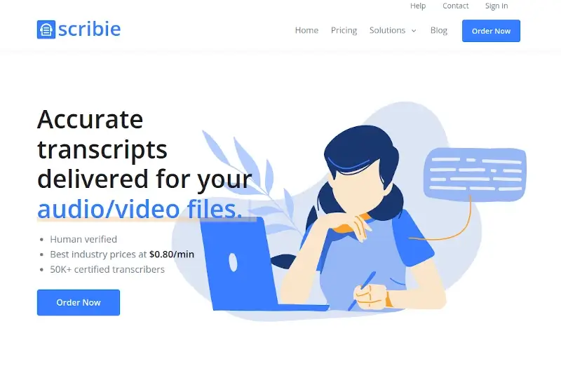 Scribie - Human-Verified Audio/Video Transcription